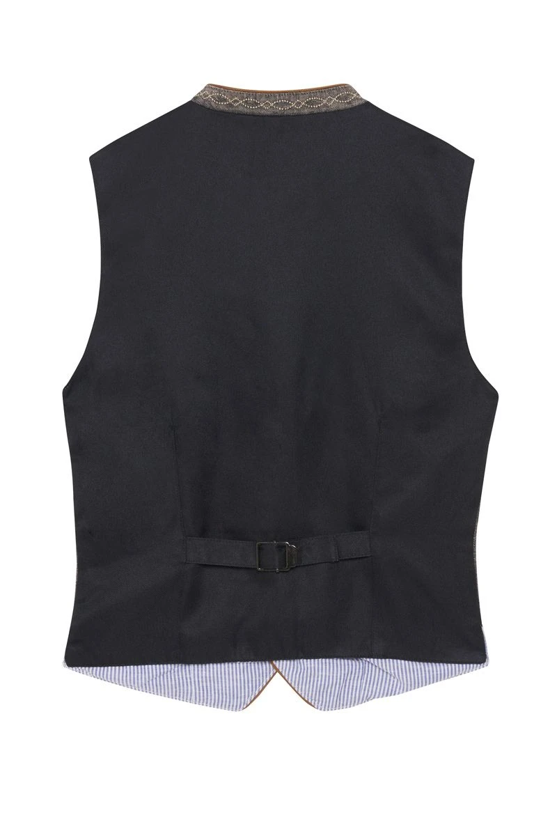 Kinder Trachtenweste Kieselgrau Leinen Basti 007706 3 Kinder Trachtenweste Kieselgrau Leinen Basti 007706 – Bild 3