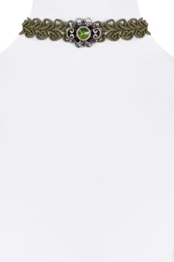 Kropfband Geflochten Mit Strassblüte 005760