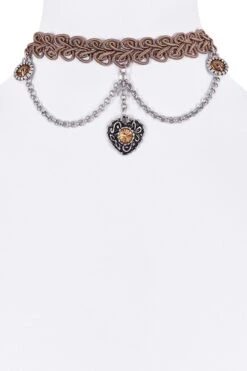 Kropfband Verschiedenfarbig Mit Kette Und Anhängern 011347