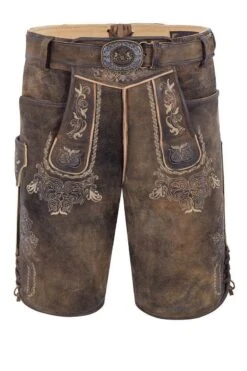Lederhose Kurz Braun Antik Freischütz 010748