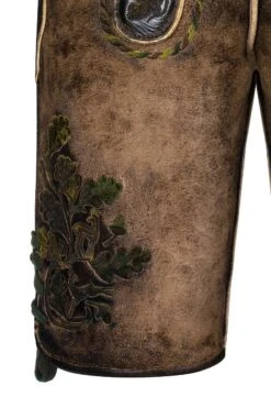 Lederhose Kurz Braun Antik Grün Mit Gürtel Johann 007678 -Modegeschäft moser lederhose kurz braun antik gruen mit guertel johann 007678 4 1200x1200