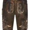 Lederhose Kurz Dunkelbraun Luis 015422