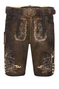 Lederhose Kurz Dunkelbraun Luis 015422