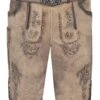 Lederhose Kurz Mit Gürtel Graubraun Ludwig 015664