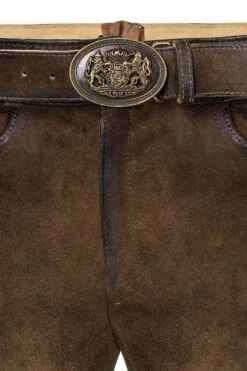 Lederhose Kurz Mit Gürtel Dunkelbraun Antik Sebastian 007693 -Modegeschäft moser lederhose kurz mit guertel dunkelbraun antik sebastian 007693 3 1200x1200