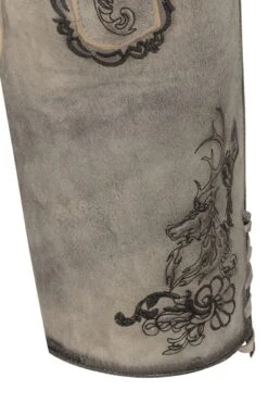 Lederhose Kurz Mit Gürtel Grau Luis 015663 -Modegeschäft moser lederhose kurz mit guertel grau luis 015663 3 1200x1200 1