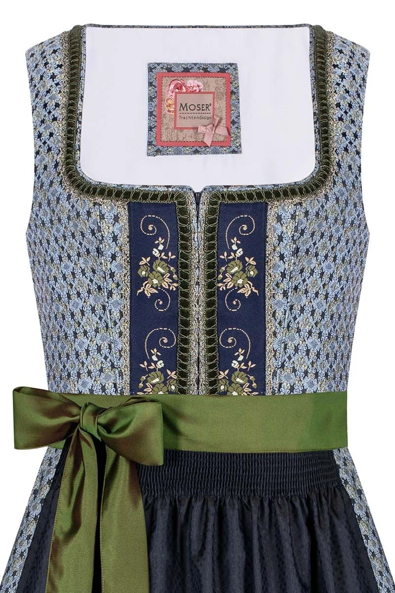 Midi Dirndl 65 Cm Hellblau Gemustert Dunkelblau Elena 006919 3 Midi Dirndl 65 Cm Hellblau Gemustert Dunkelblau Elena 006919 – Bild 3