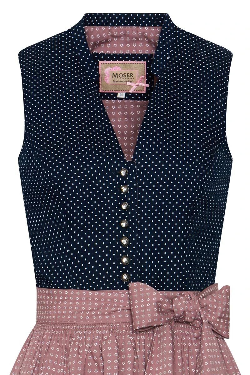 Midi Dirndl 65 Cm Dunkelblau Rosenholz Valentina 014426 4 Midi Dirndl 65 Cm Dunkelblau Rosenholz Valentina 014426 – Bild 4