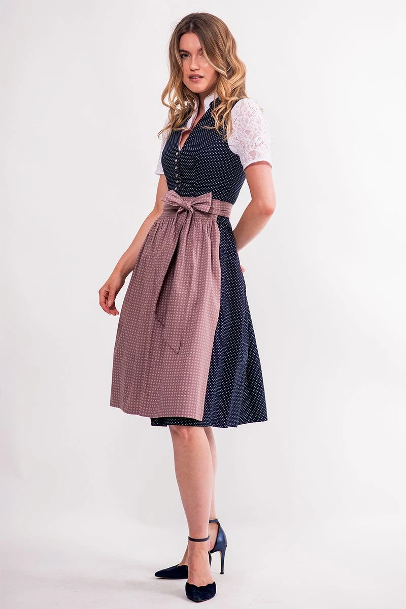 Midi Dirndl 65 Cm Dunkelblau Rosenholz Valentina 014426 2 Midi Dirndl 65 Cm Dunkelblau Rosenholz Valentina 014426 – Bild 2