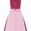 Midi Dirndl 65 Cm Dunkelrot Altrosa Agnes 007356