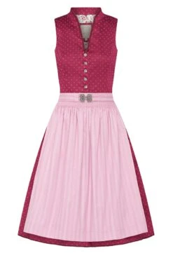 Midi Dirndl 65 Cm Dunkelrot Altrosa Agnes 007356