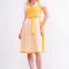 Midi Dirndl 65 Cm Gelb Weiß Lisanne 014968