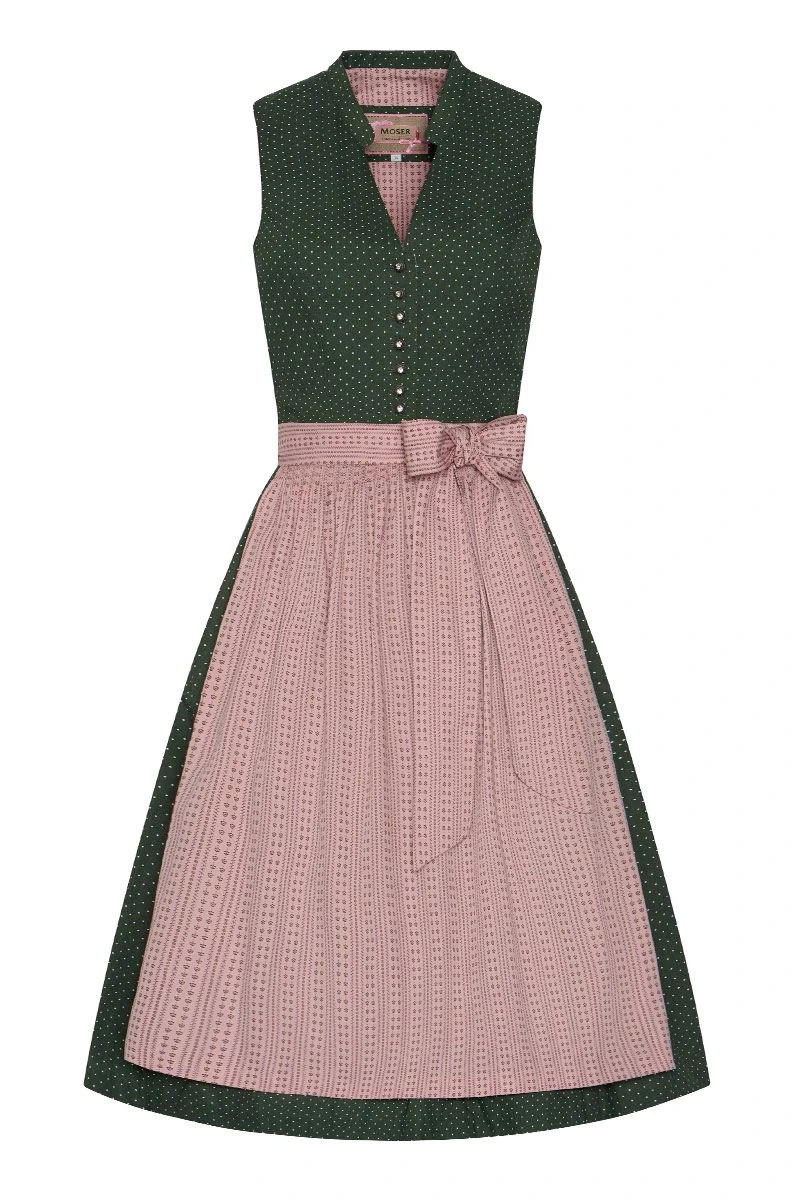Midi Dirndl 65 Cm Grün Altrosa Valentina 014425 1 Midi Dirndl 65 Cm Grün Altrosa Valentina 014425