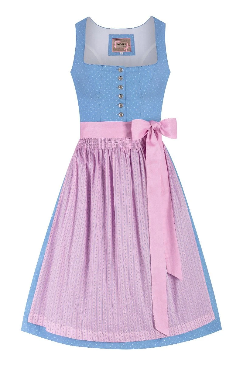 Midi Dirndl 65 Cm Hellblau Rosa Lisa 014673 1 Midi Dirndl 65 Cm Hellblau Rosa Lisa 014673