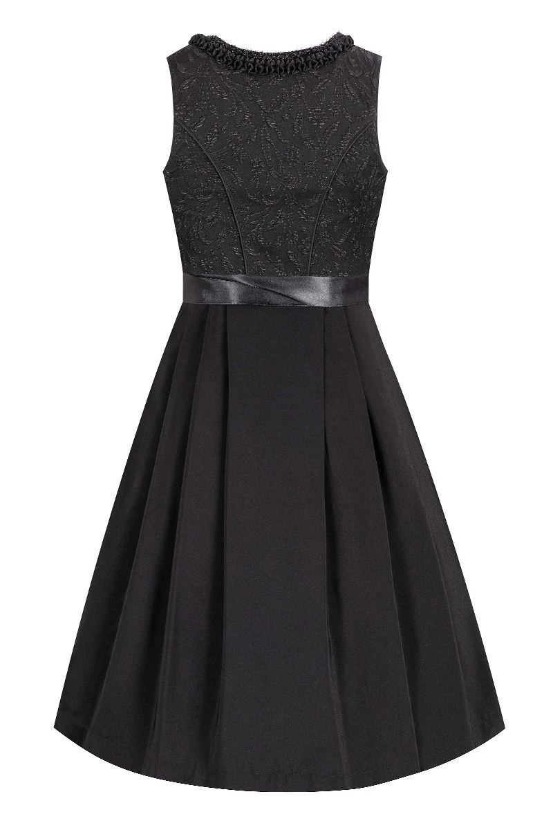 Midi Dirndl 65 Cm Schwarz Mit Paillettenschürze Nero 015711 3 Midi Dirndl 65 Cm Schwarz Mit Paillettenschürze Nero 015711 – Bild 3