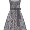 Midi Dirndl 65 Cm Silber Matilda 010221