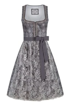 Midi Dirndl 65 Cm Silber Matilda 010221
