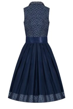 Midi Dirndl 65cm Dunkelblau Silber 004474 -Modegeschäft moser midi dirndl 65er dunkelblau silber 004474 2 1200x1200