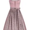 Midi Dirndl 70 Cm Altrosa Rosenholz Lily 014182