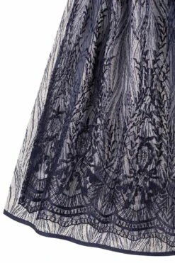 Midi Dirndl 70 Cm Grau Metallic Blau Joline 015942 -Modegeschäft moser midi dirndl 70cm grau metallic blau joline 015942 5 1200x1200