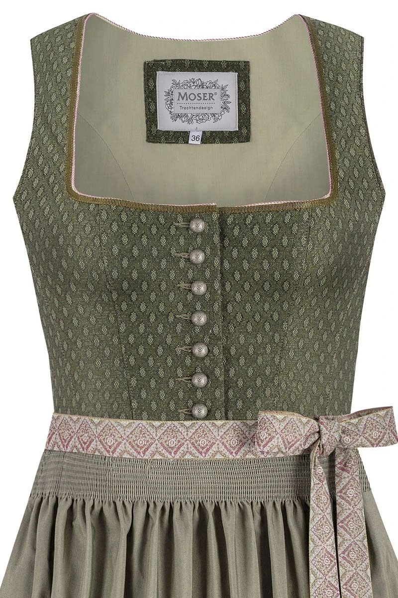 Midi Dirndl 70 Cm Oliv Salbei Liane 014191 2 Midi Dirndl 70 Cm Oliv Salbei Liane 014191 – Bild 2