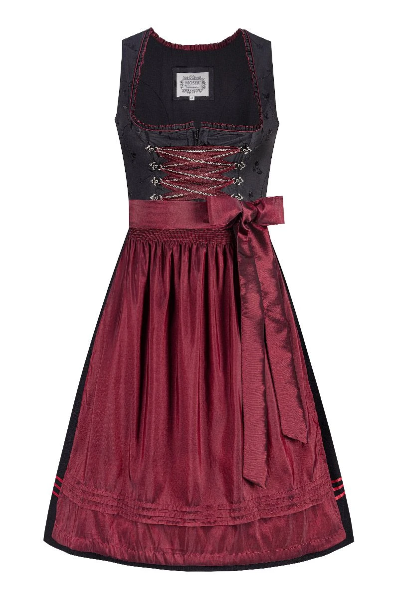 Midi Dirndl 70 Cm Schwarz Dunkelrot Klara 016556 3 Midi Dirndl 70 Cm Schwarz Dunkelrot Klara 016556 – Bild 3