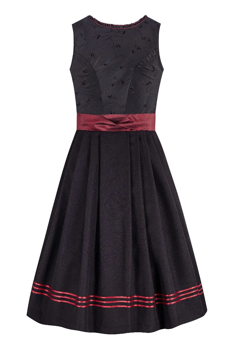 Midi Dirndl 70 Cm Schwarz Dunkelrot Klara 016556 5 Midi Dirndl 70 Cm Schwarz Dunkelrot Klara 016556 – Bild 5