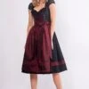 Midi Dirndl 70 Cm Schwarz Dunkelrot Klara 016556