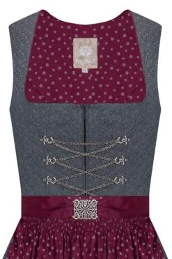 Midi Dirndl 70cm Anthrazit Bordeaux Marta 005205 -Modegeschäft moser midi dirndl 70er anthrazit bordeaux marta 005205 3 1200x1200