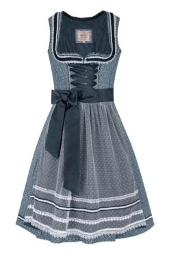Mini Dirndl 60 Cm Blau Weiß Gemustert Lena 010172