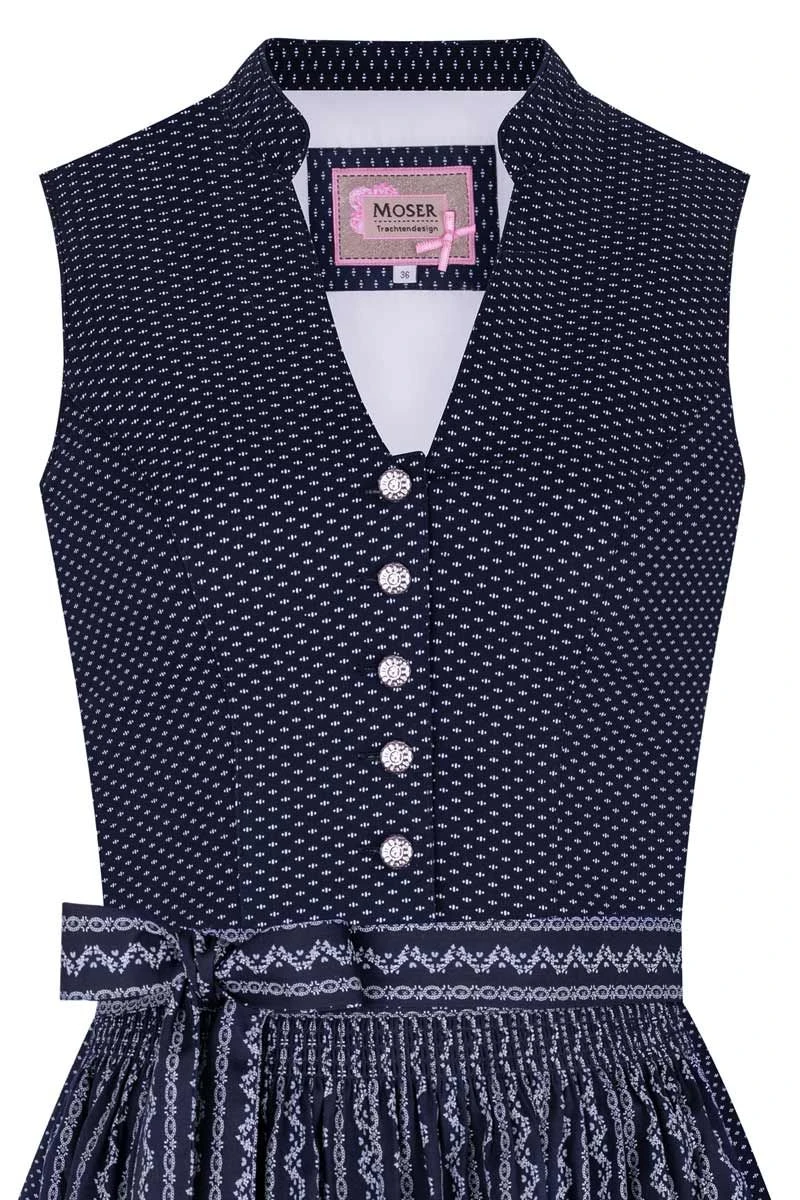 Mini Dirndl 60 Cm Dunkelblau Gemustert Greta 010180 2 Mini Dirndl 60 Cm Dunkelblau Gemustert Greta 010180 – Bild 2