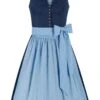 Mini Dirndl 60 Cm Dunkelblau Hellblau Valentina 014423