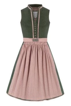 Mini Dirndl 60 Cm Grün Altrosa Valerie 012917