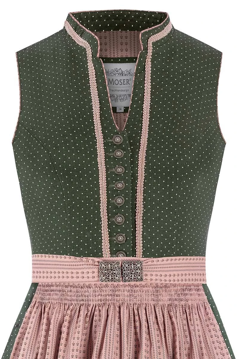 Mini Dirndl 60 Cm Grün Altrosa Valerie 012917 2 Mini Dirndl 60 Cm Grün Altrosa Valerie 012917 – Bild 2