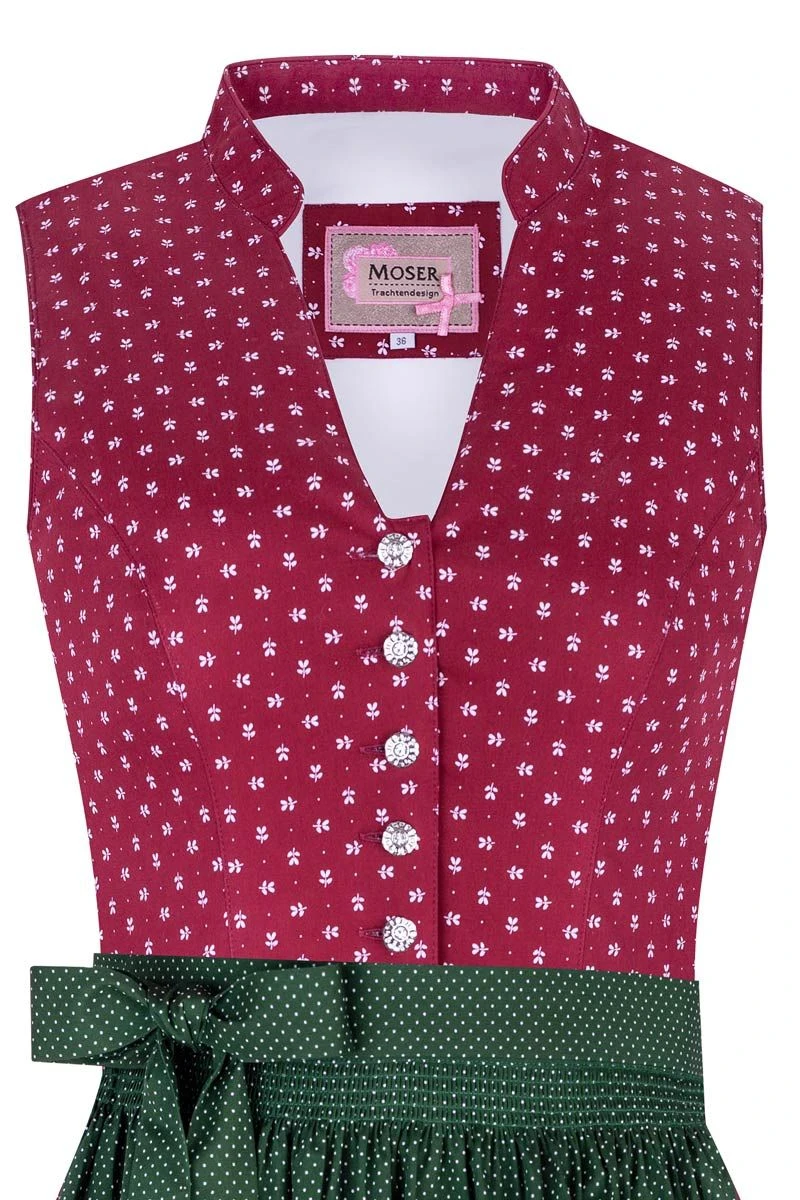 Mini Dirndl 60 Cm Rot Grün Gemustert Greta 010178 2 Mini Dirndl 60 Cm Rot Grün Gemustert Greta 010178 – Bild 2