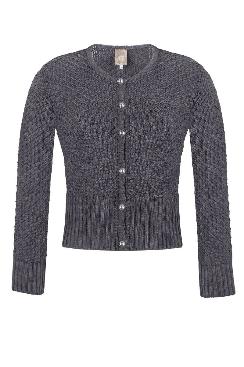 Trachten Strickjacke Grau Marlene 003188 1 Trachten Strickjacke Grau Marlene 003188