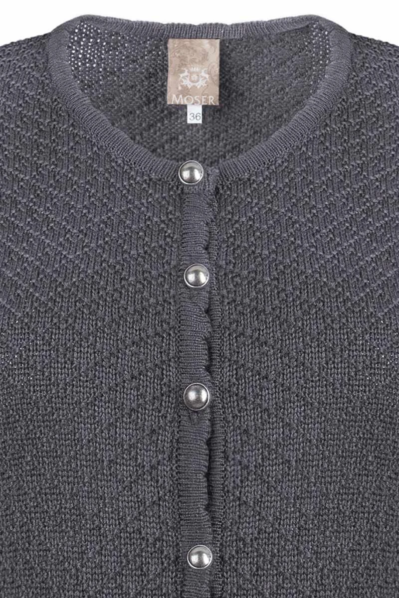 Trachten Strickjacke Grau Marlene 003188 2 Trachten Strickjacke Grau Marlene 003188 – Bild 2