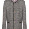 Trachten Strickjacke Hellbraun Meliert Zugspitz 005407
