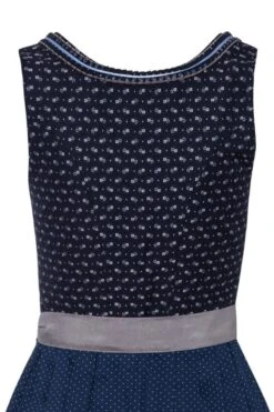 Dirndl Lang 80cm Dunkelblau Gemustert Silber Anneliese 003667 -Modegeschäft moser trachten dirndl lang 80er dunkelblau gemustert silber anneliese 003667 5 1200x1200