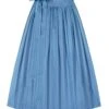 Dirndlschürze Midi 70cm Blau Gemustert Nora 002862