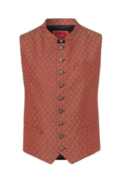 Trachtenweste Rot Leopold 004419
