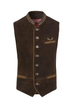 Trachten Lederweste Dunkelbraun Hannes 114481