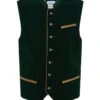 Kinder Trachtenweste Dunkelgrün Samt Basti 010768