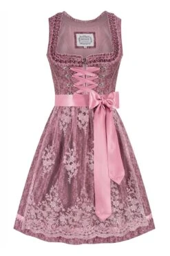 Mini Dirndl 60 Cm Beere Geblümt Tamina 013940