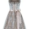 Mini Dirndl 60 Cm Hellblau Taupe Tiara 012085