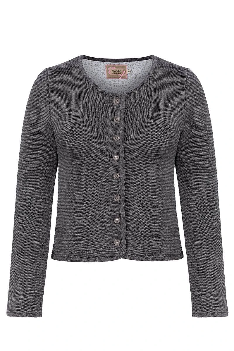 Trachten Strickjacke Grau Franziska 014420 1 Trachten Strickjacke Grau Franziska 014420