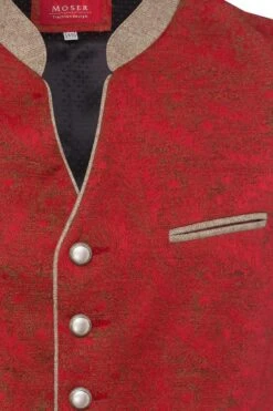 Trachtenweste Rot Oliv Gemustert Vincenz 004421 -Modegeschäft moser trachten trachtenweste rot oliv gemustert vincenz 004421 3 1200x1200