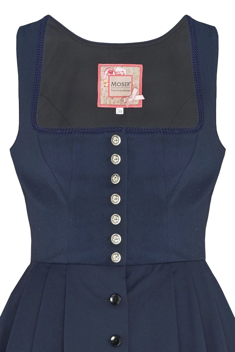 Midi Dirndl 70cm Gastro Dunkelblau Stretch Babette 006872 3 Midi Dirndl 70cm Gastro Dunkelblau Stretch Babette 006872 – Bild 3
