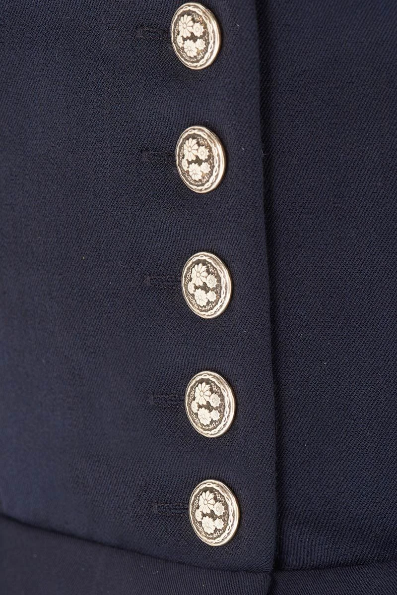 Midi Dirndl 70cm Gastro Dunkelblau Stretch Babette 006872 4 Midi Dirndl 70cm Gastro Dunkelblau Stretch Babette 006872 – Bild 4