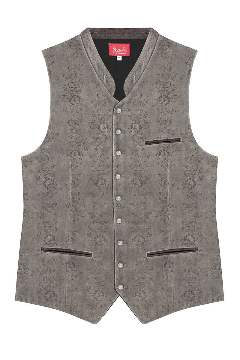Trachtenweste Hellgrau Gemustert Siggi 005276 1 Trachtenweste Hellgrau Gemustert Siggi 005276